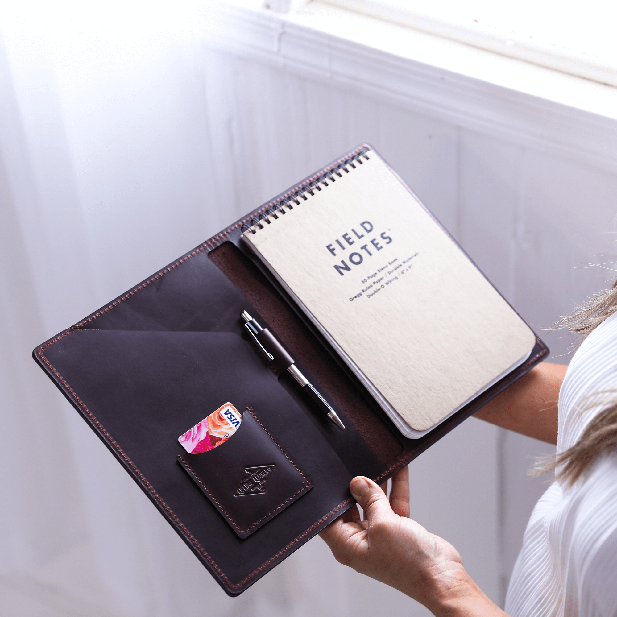 Stylish Leather Steno Pad with Cover