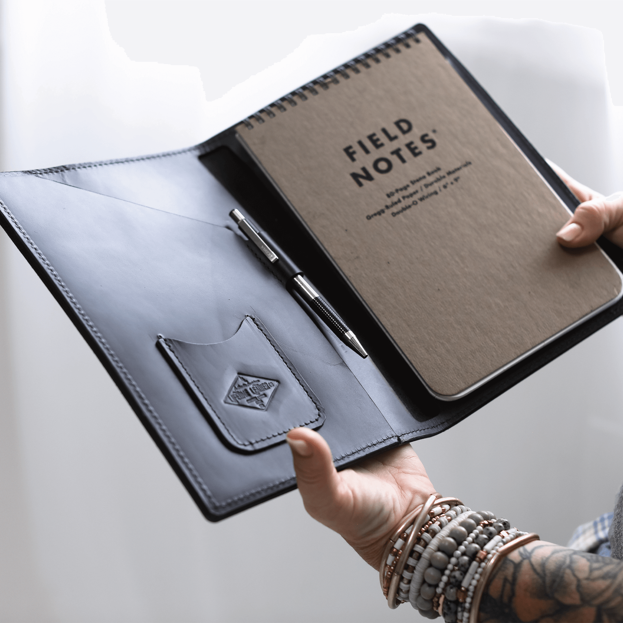 Stylish Leather Steno Pad with Cover