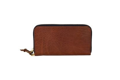 Urban Zipper Wallet – Full-Grain Leather Organizer with Wristlet