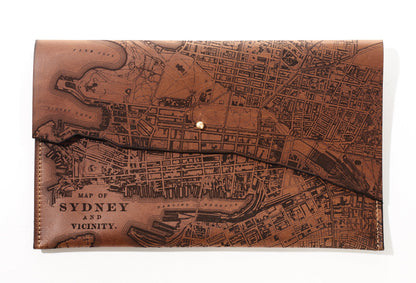 Sydney Map Clutch