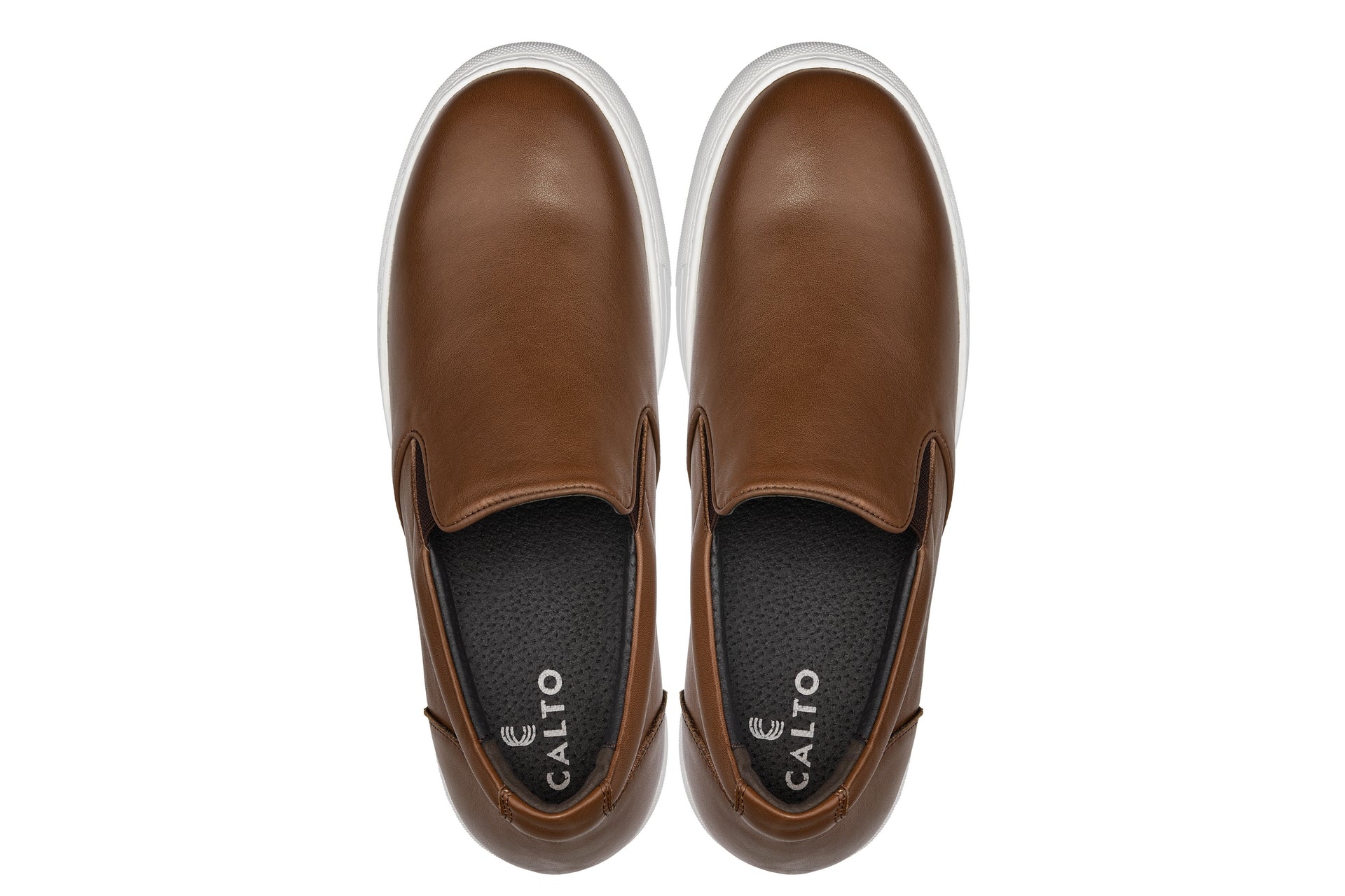 T1023 - 2.6 Inches Taller (Coffee Brown) - Lightweight Nappa Leather Men's Loafer