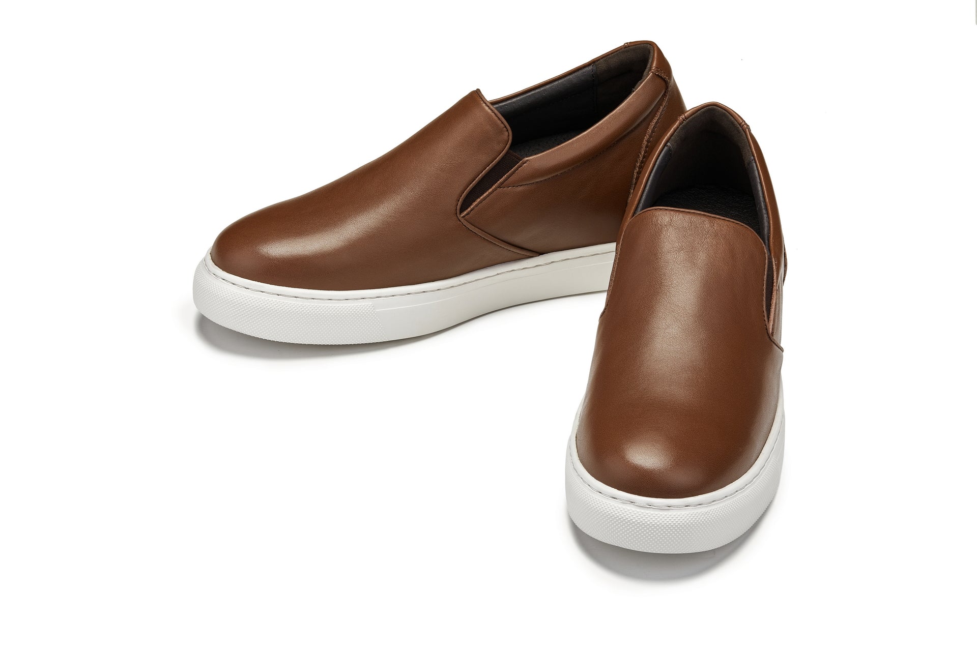 T1023 - 2.6 Inches Taller (Coffee Brown) - Lightweight Nappa Leather Men's Loafer
