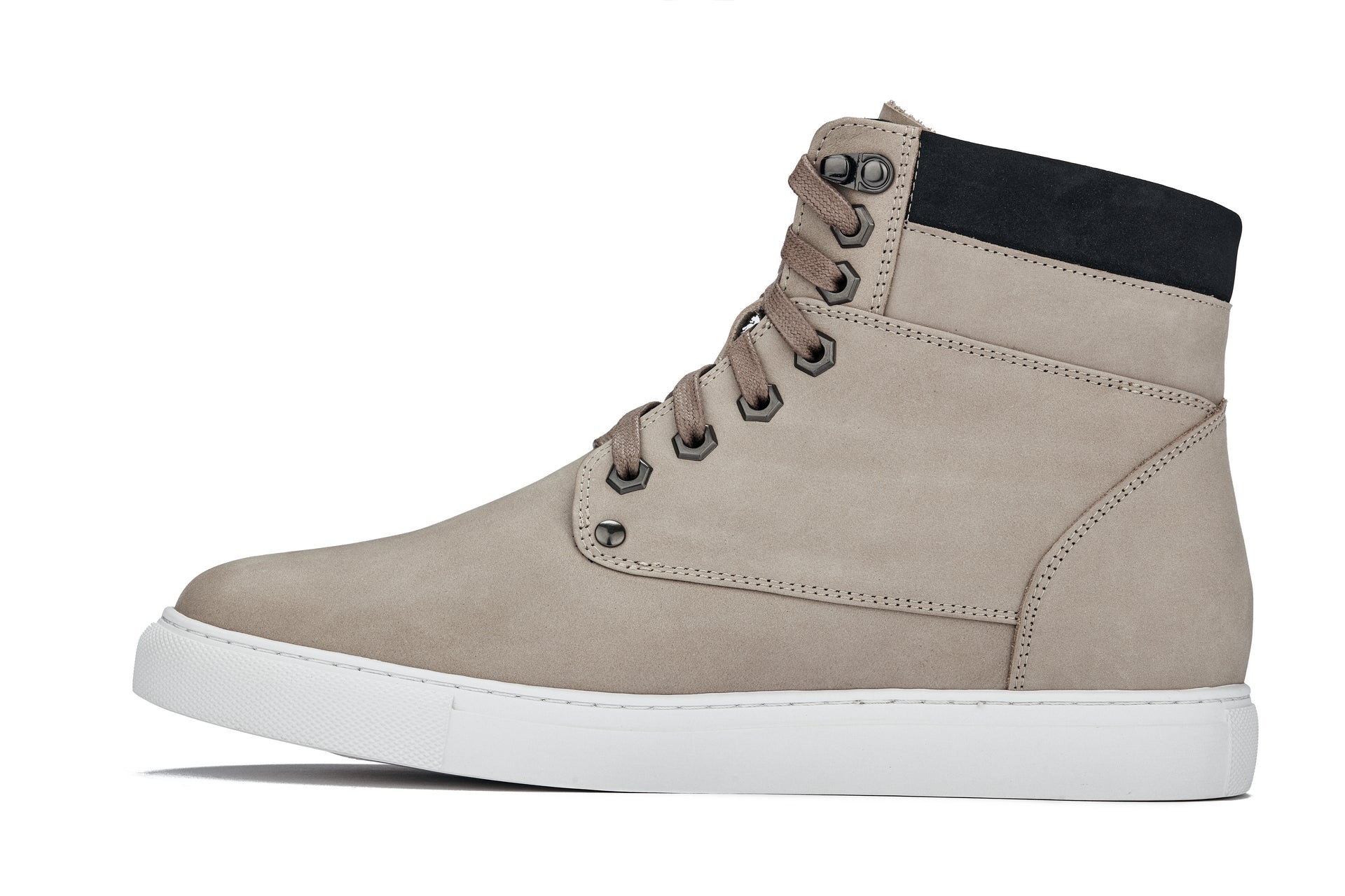 T53122 - 2.6 Inches Taller (Taupe) - Men's High Top Sneak-boot