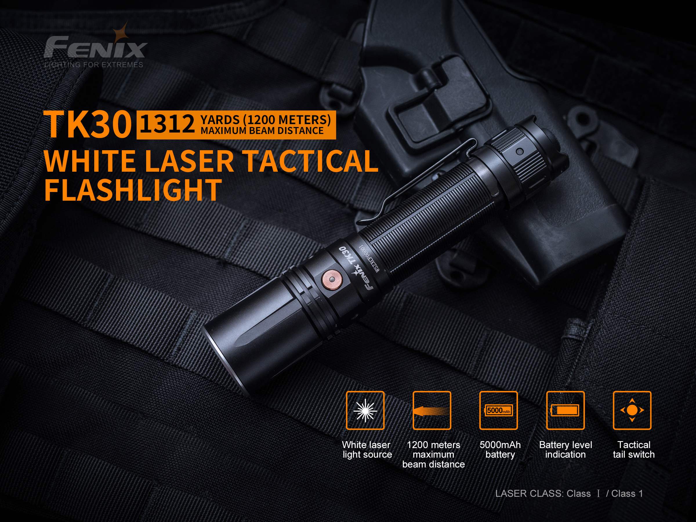 Fenix TK30 White Laser LED Flashlight