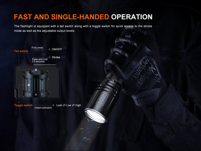TK30R Tactical White Laser Rechargeable Flashlight