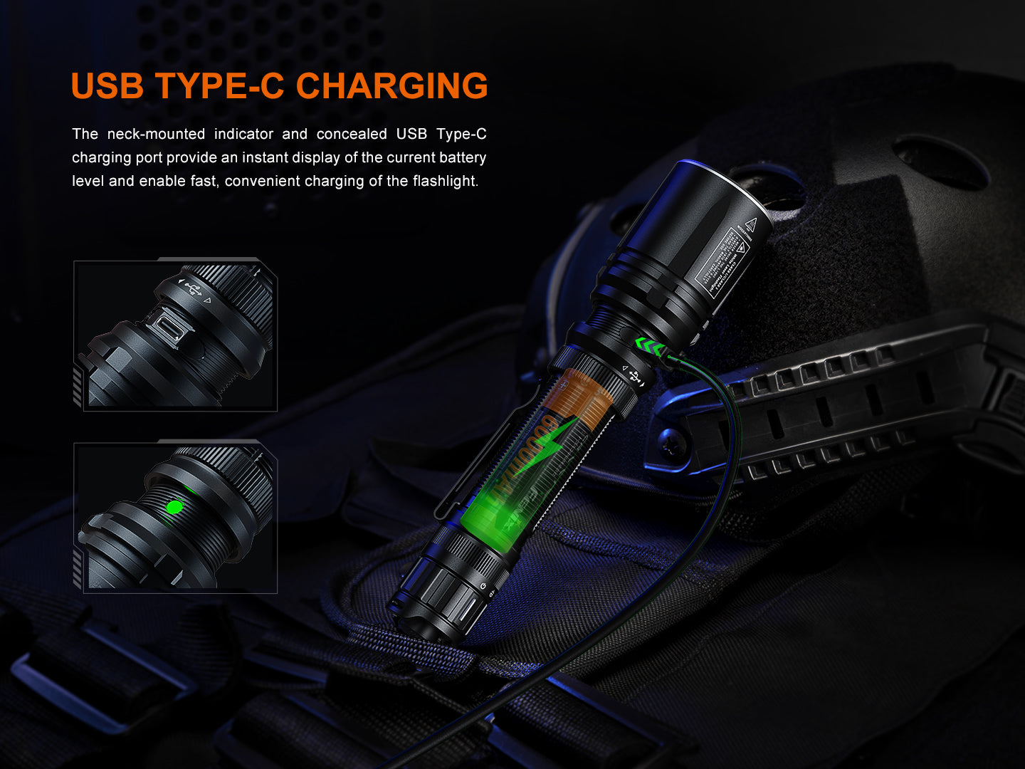 TK30R Tactical White Laser Rechargeable Flashlight