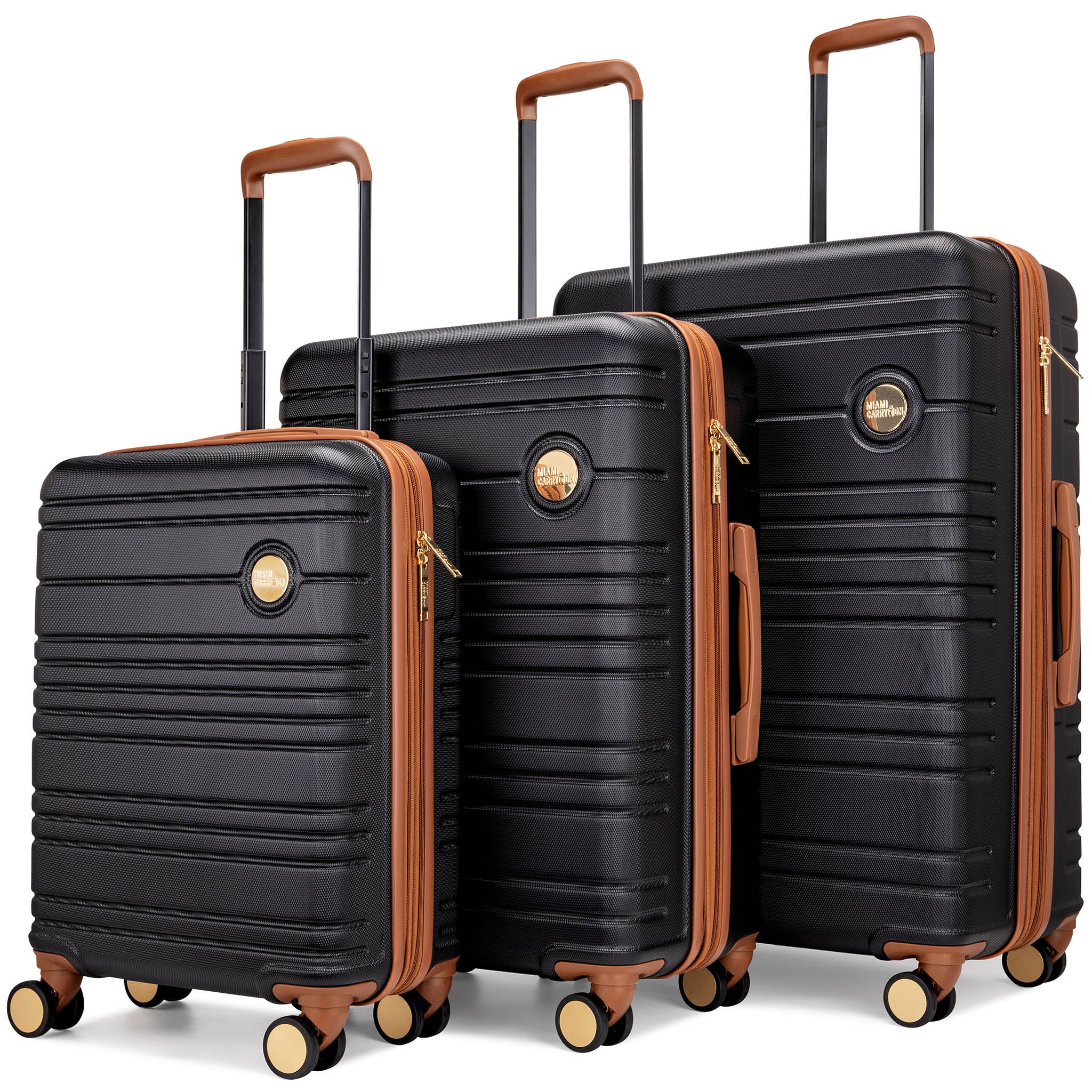 Miami CarryOn Brickell Luggage Set in Black