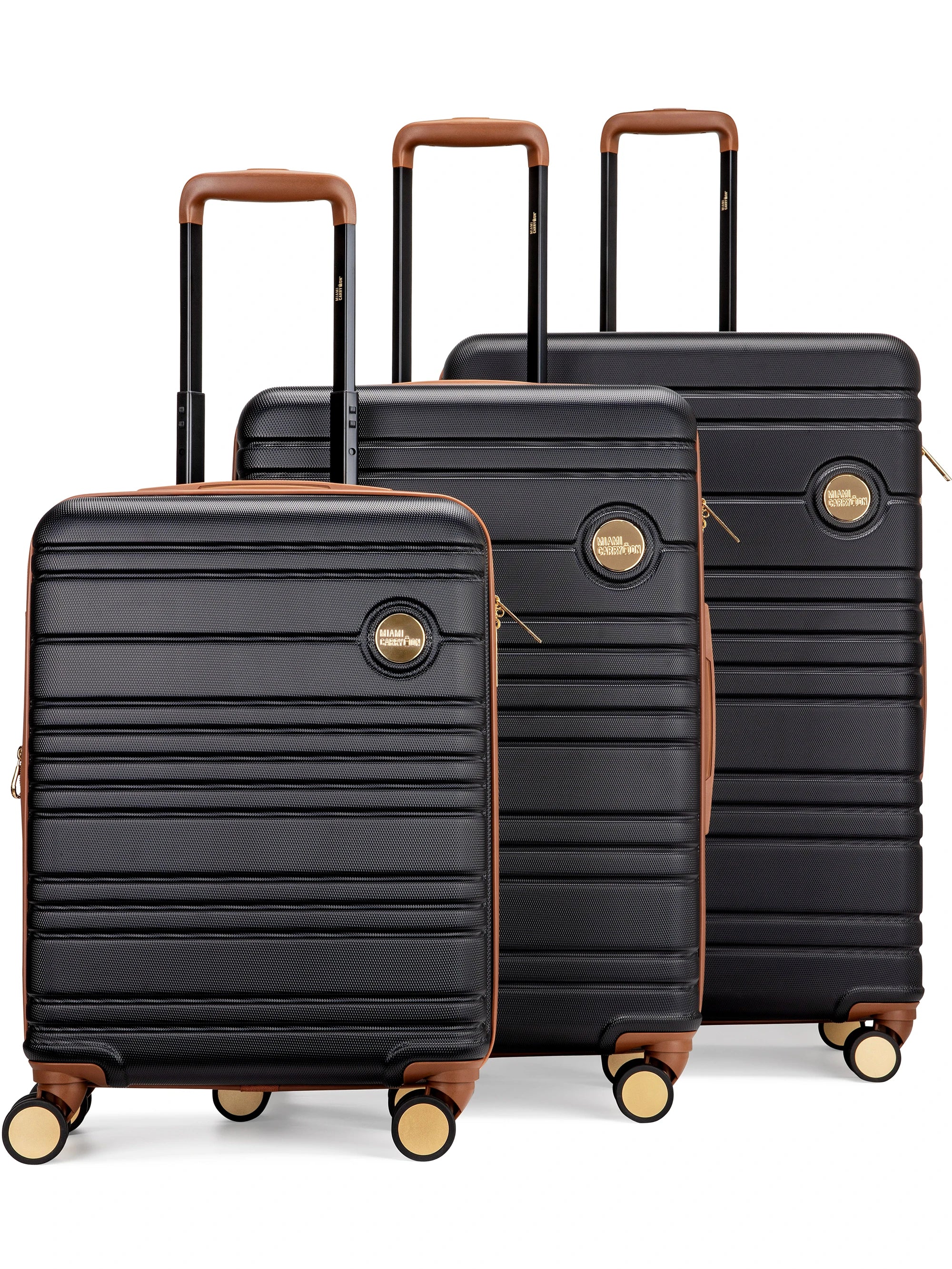 Brickell 3 Piece Expandable Retro Luggage Set