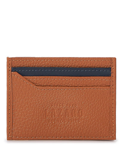 Tan Leather Flat Card Holder