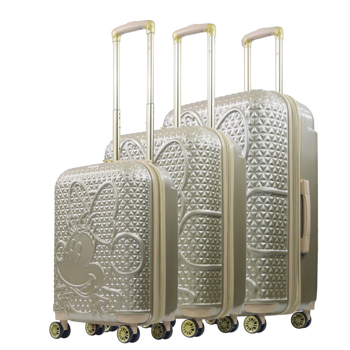 Disney Minnie Mouse Rolling Luggage 3 Piece Set Taupe