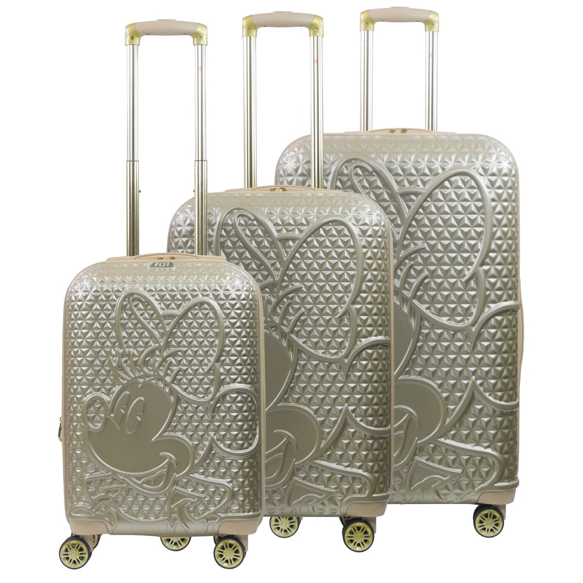 Disney Minnie Mouse Rolling Luggage 3 Piece Set Taupe