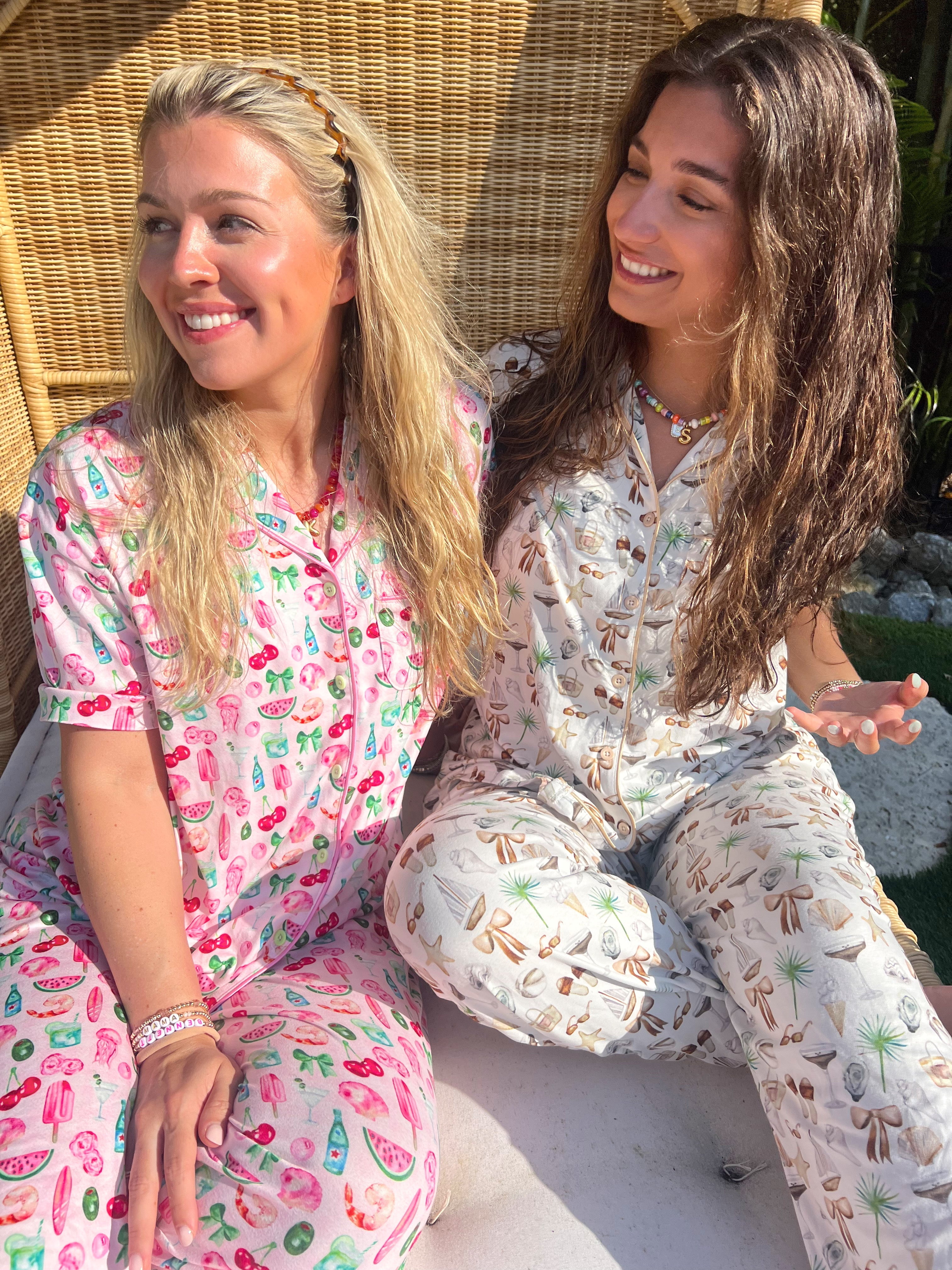 Pink Summer Spritz - Short Sleeve + Pant Pajama Set