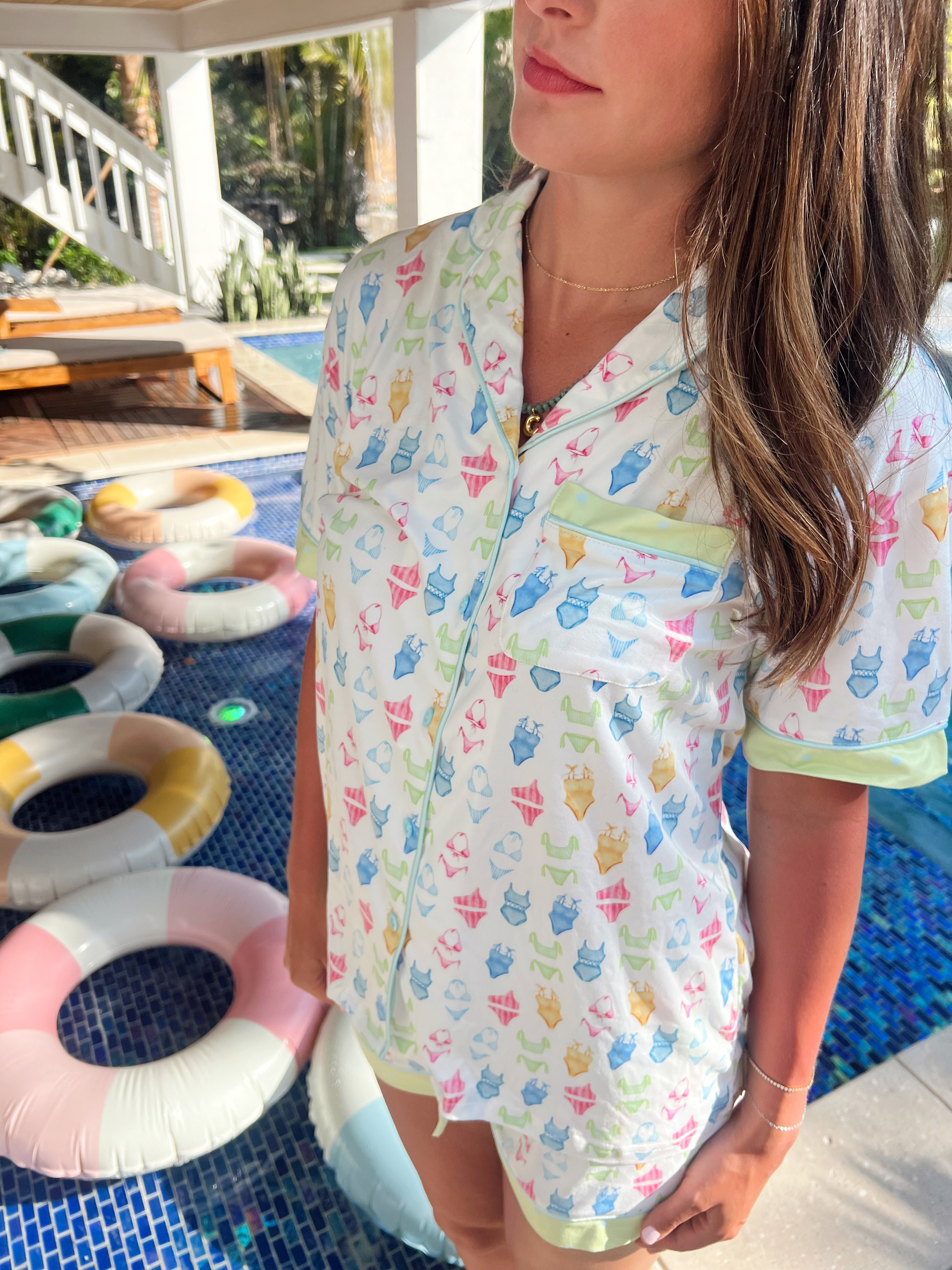 Bikinis - Short Sleeve Pajama Set