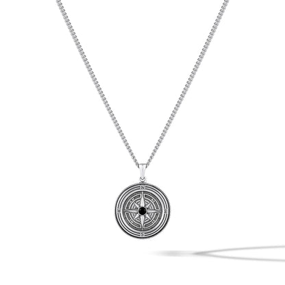 Compass Pendant - Sterling Silver