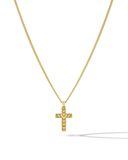 Stone Cross Curb Set - Gold