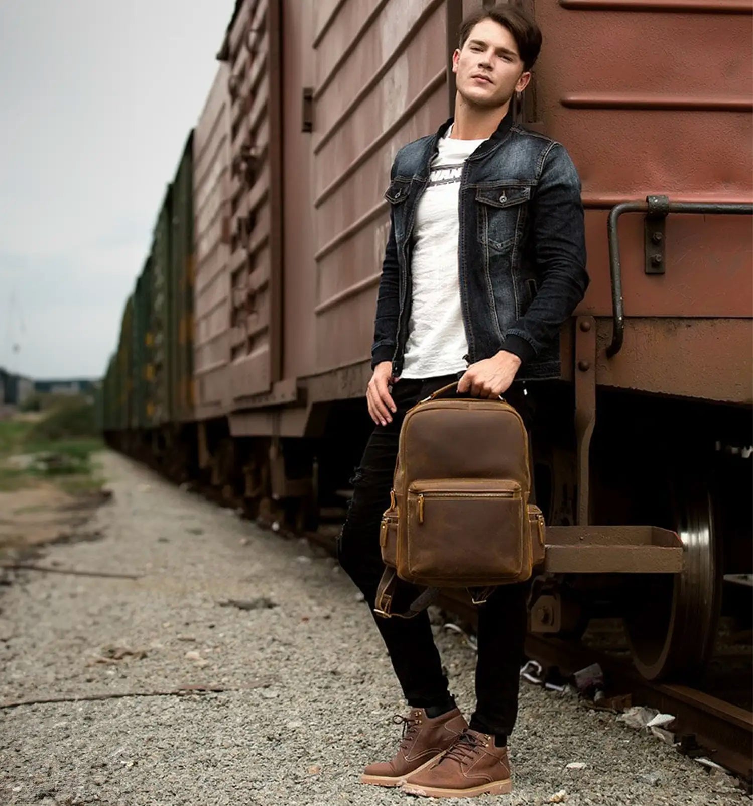 The Langley Backpack | Genuine Vintage Leather Backpack