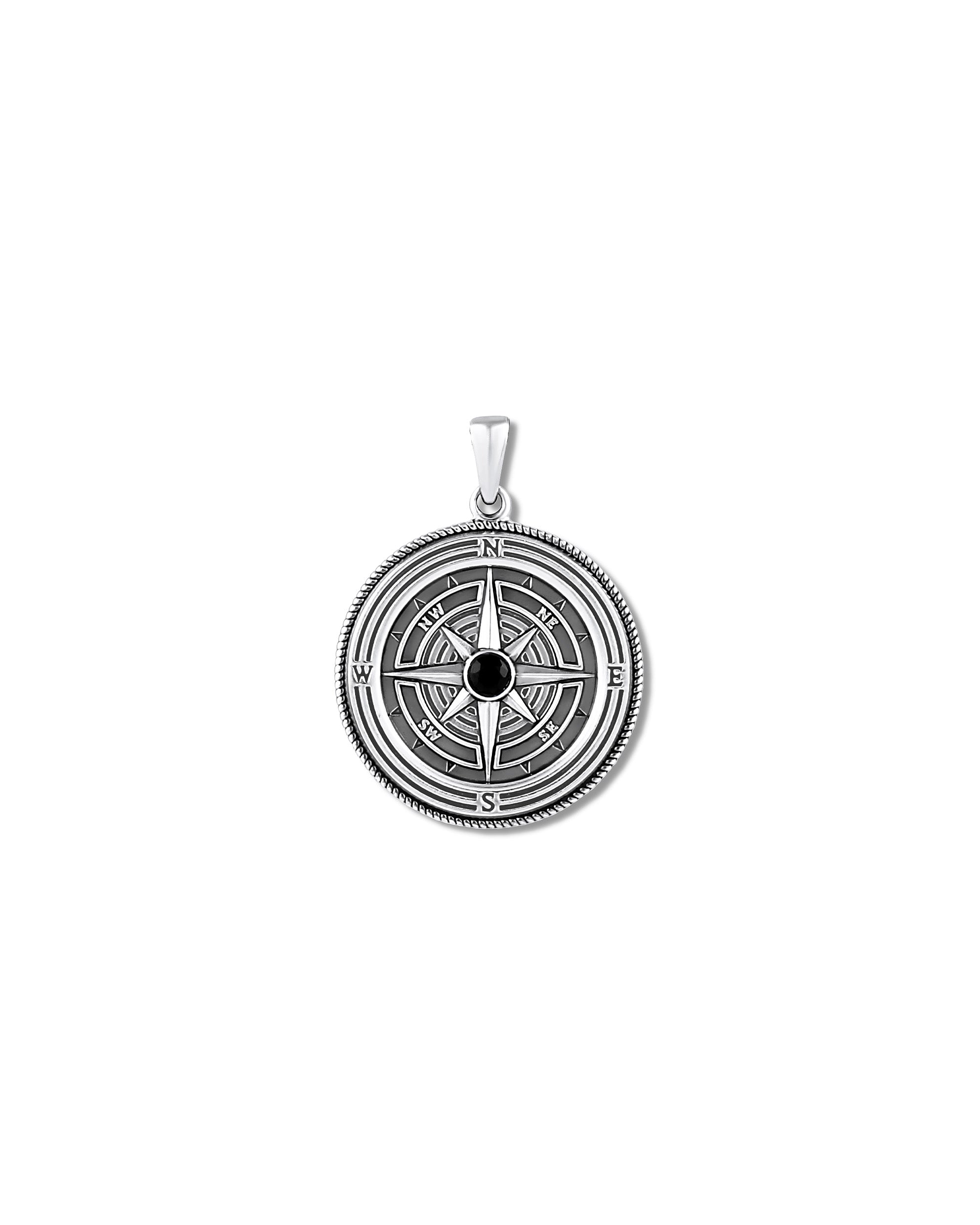 Compass Pendant - Sterling Silver