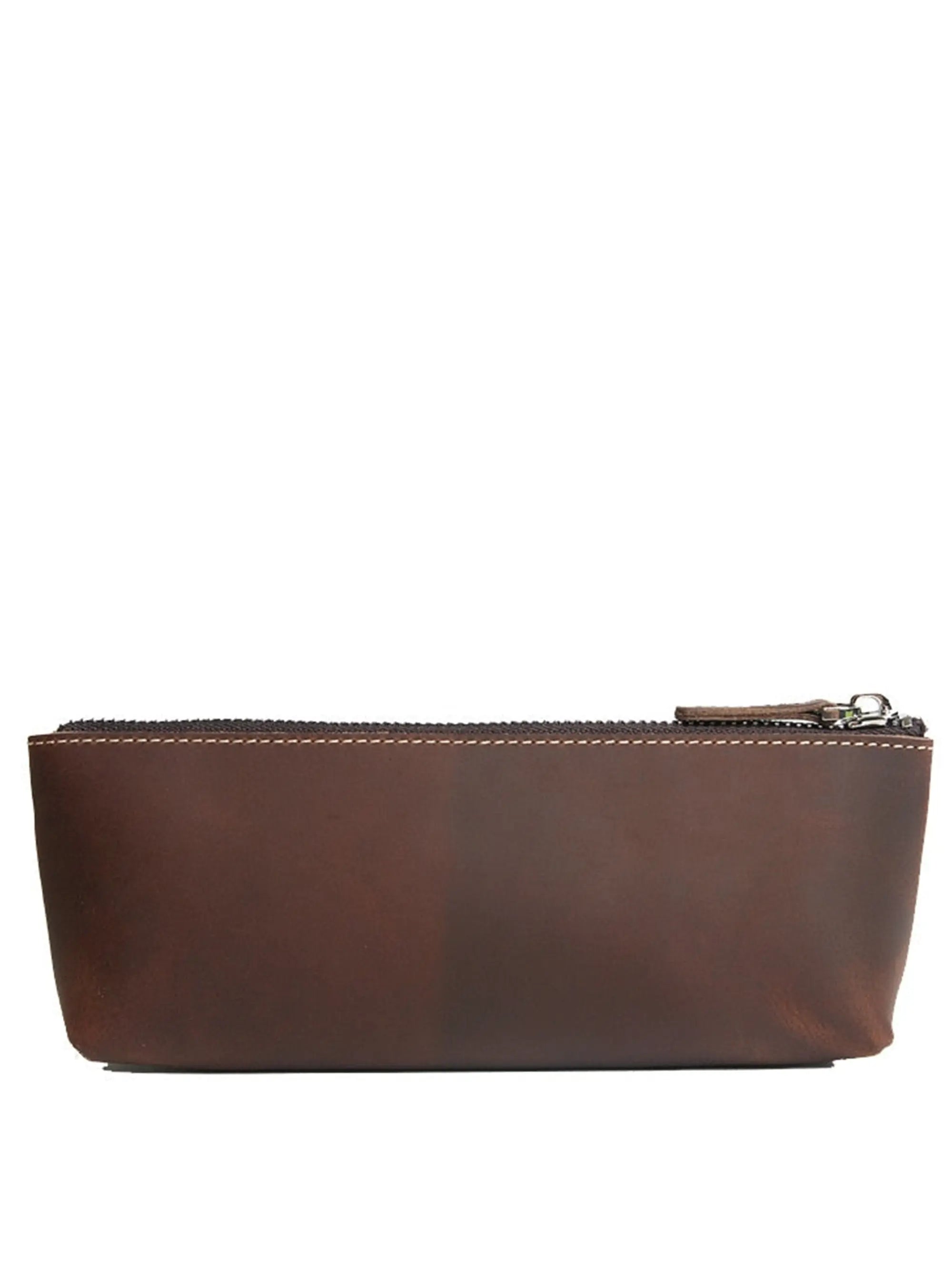 The Pallavi | Handmade Leather Pencil Case - Leather Makeup Bag