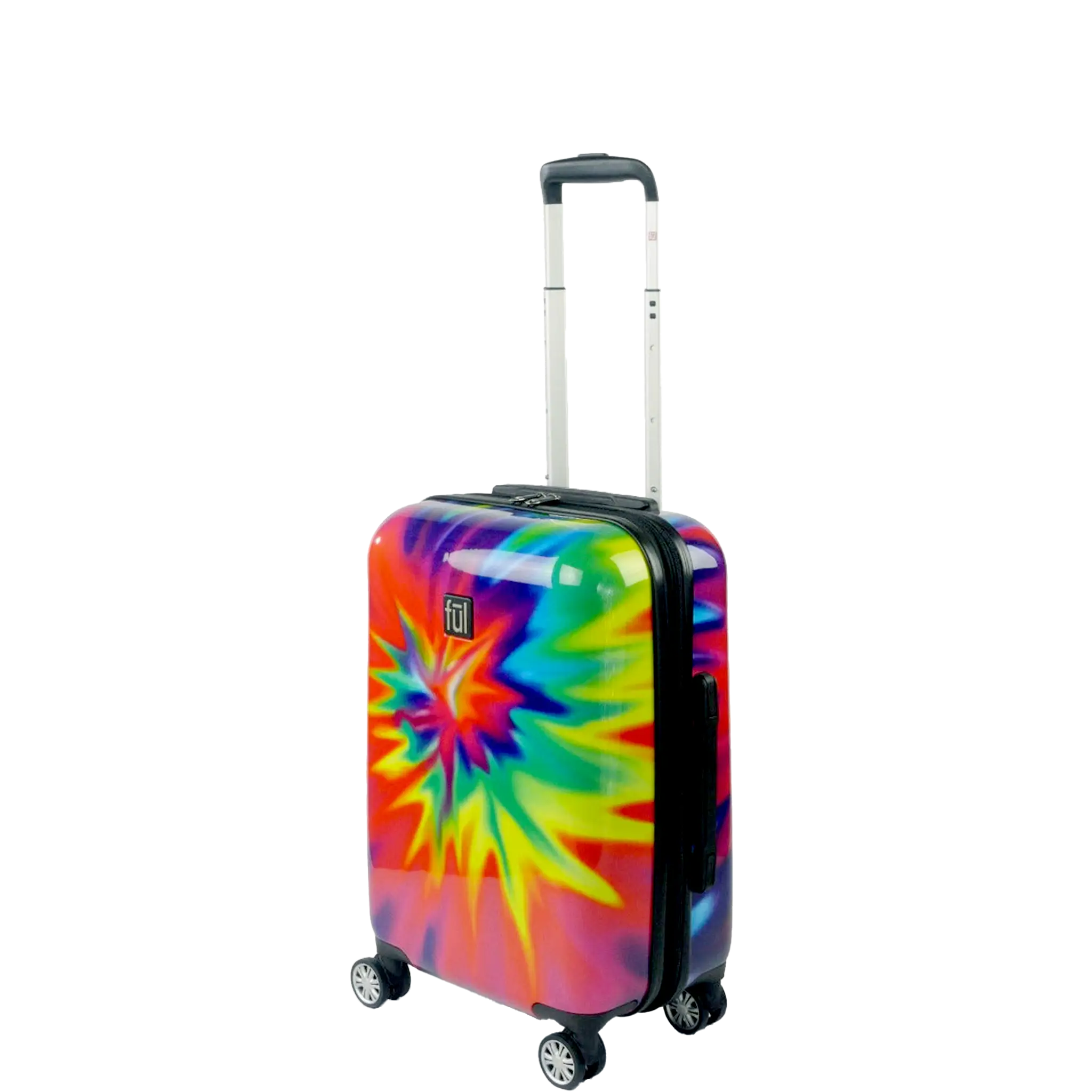 Tie-dye Rainbow Swirl 22" FŪL Spinner Rolling Luggage