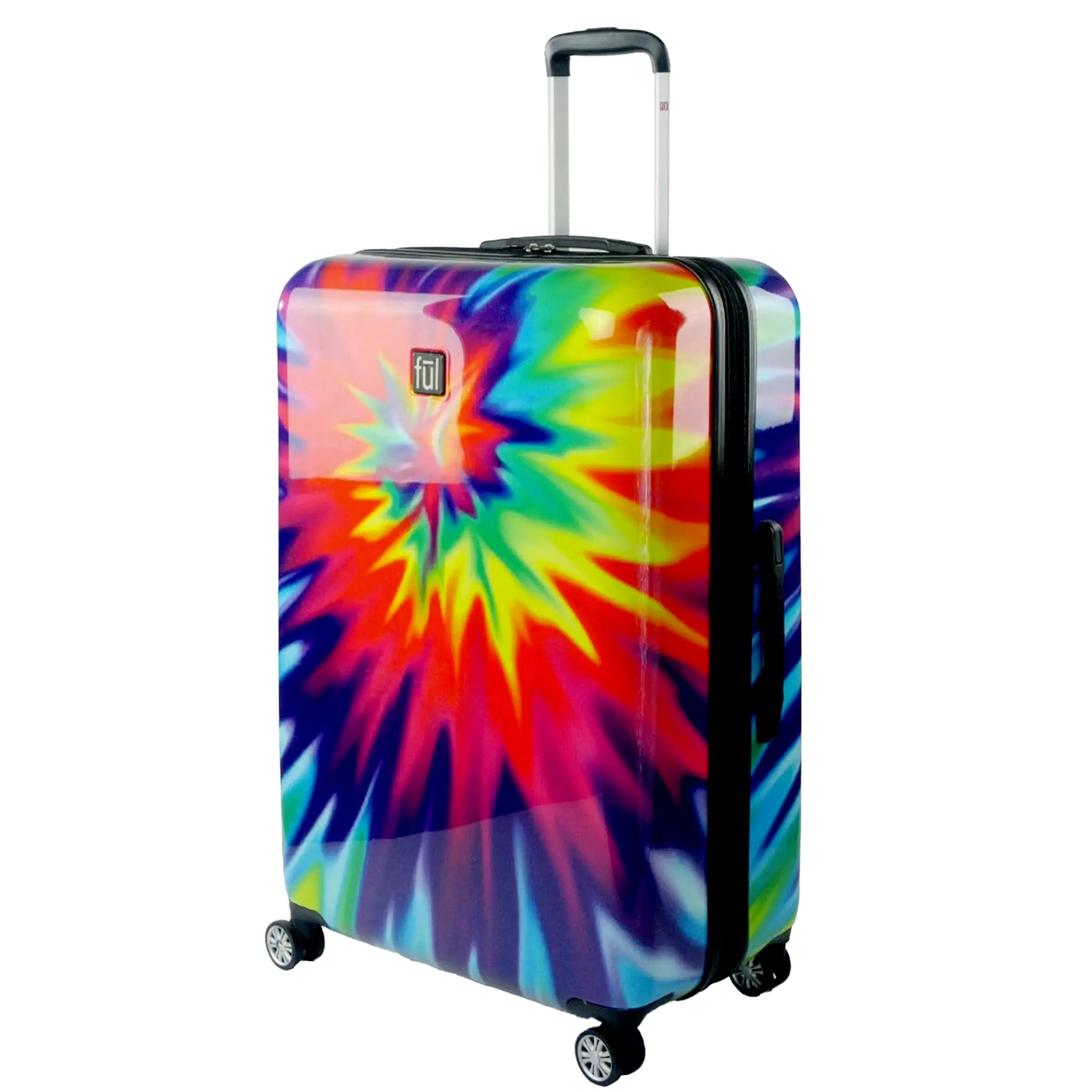 Tie-dye Rainbow Swirl 28" FŪL Spinner Rolling Luggage