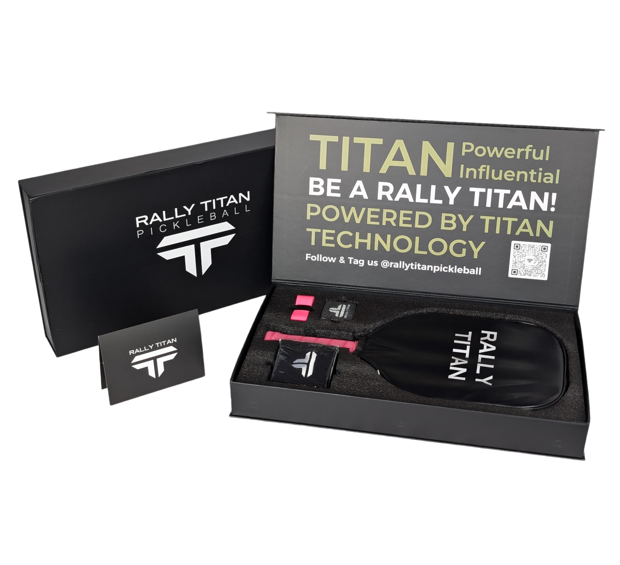 Titan Pro 16MM | Thermoformed Unibody Pickleball Paddle | White with Pink