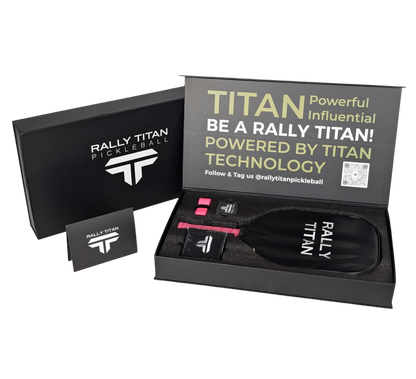 Titan Pro 16MM | Thermoformed Unibody Pickleball Paddle | White with Pink