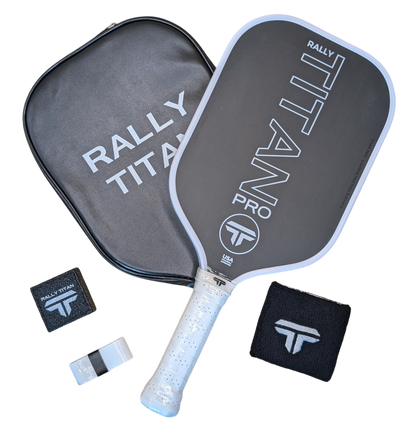 Titan Pro 16MM | Thermoformed Unibody Construction Pickleball Paddle | White with Black