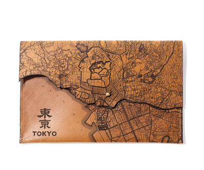 Tokyo Map Clutch | Etched Japan Map