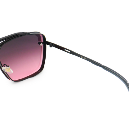 Bella - Ruby Oversized Squared Aviators