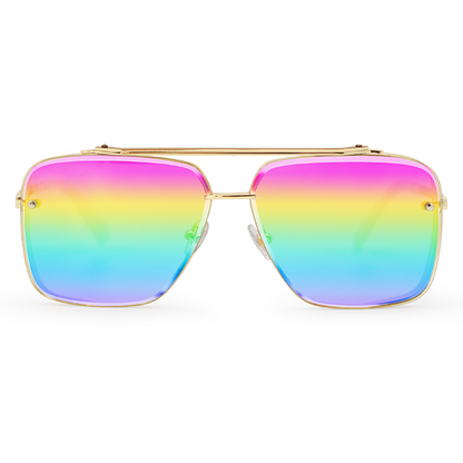 Bella - Pride Oversized Squared Aviators