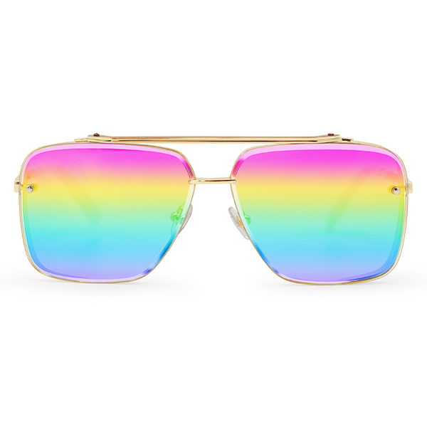 Bella - Pride Oversized Squared Aviators