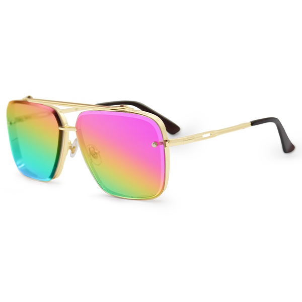 Bella - Pride Oversized Squared Aviators