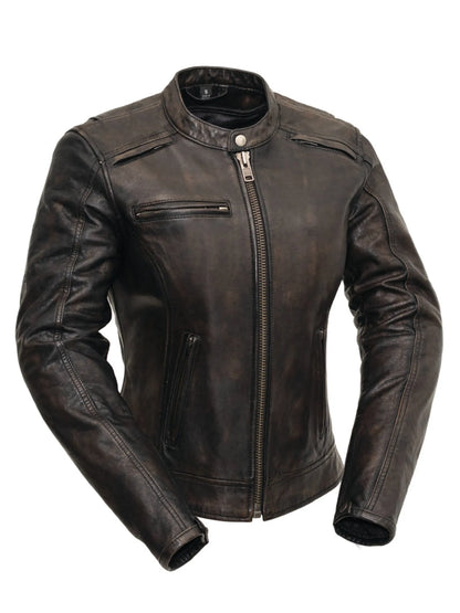 Trickster Womens Motorcycle Leather Jacket