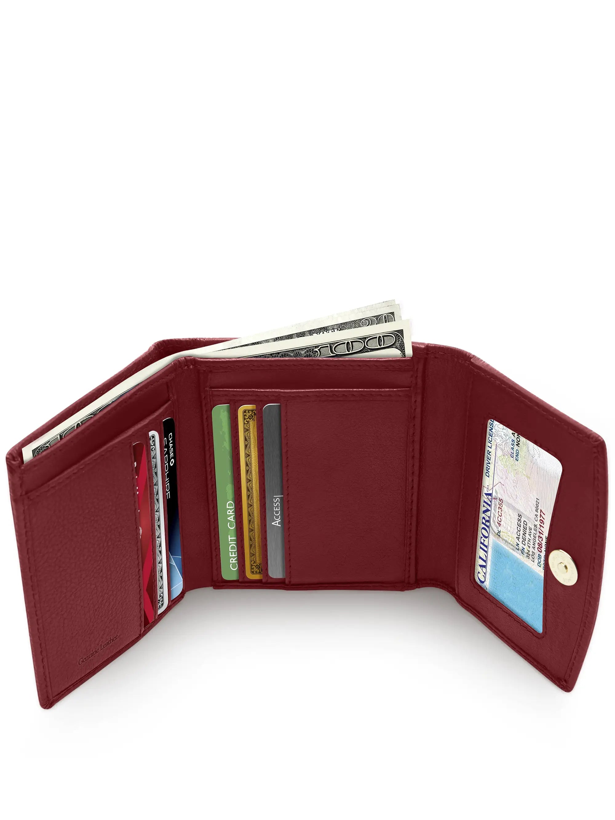 Trifold Coin Wallet with ID Window