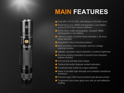 Fenix UC35 V2.0 LED Rechargeable EDC Flashlight