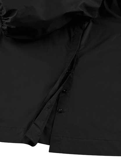 Amuri One Shoulder Black Premium Poplin Blouse