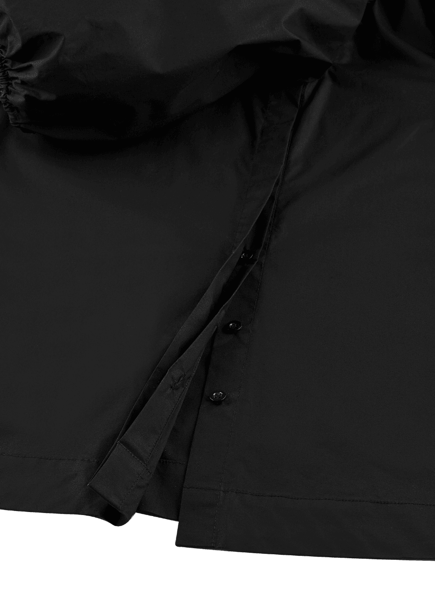 Amuri One Shoulder Black Premium Poplin Blouse