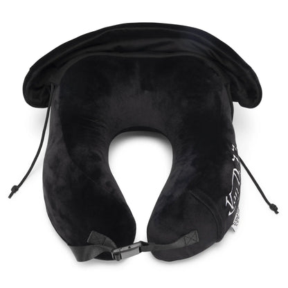 Eyeconic Hooded Ergonomic Memory Foam Travel Neck Pillow