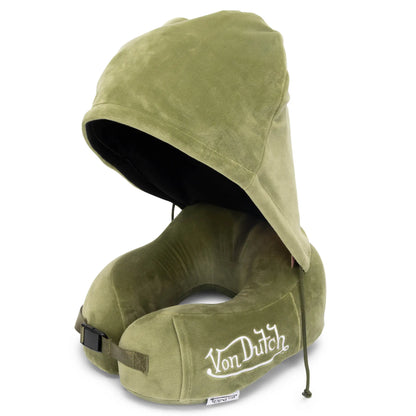 Eyeconic Hooded Ergonomic Memory Foam Travel Neck Pillow