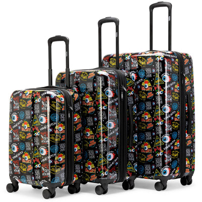 Kustom Kulture 3-Piece Expandable Hardside Spinner Luggage Set