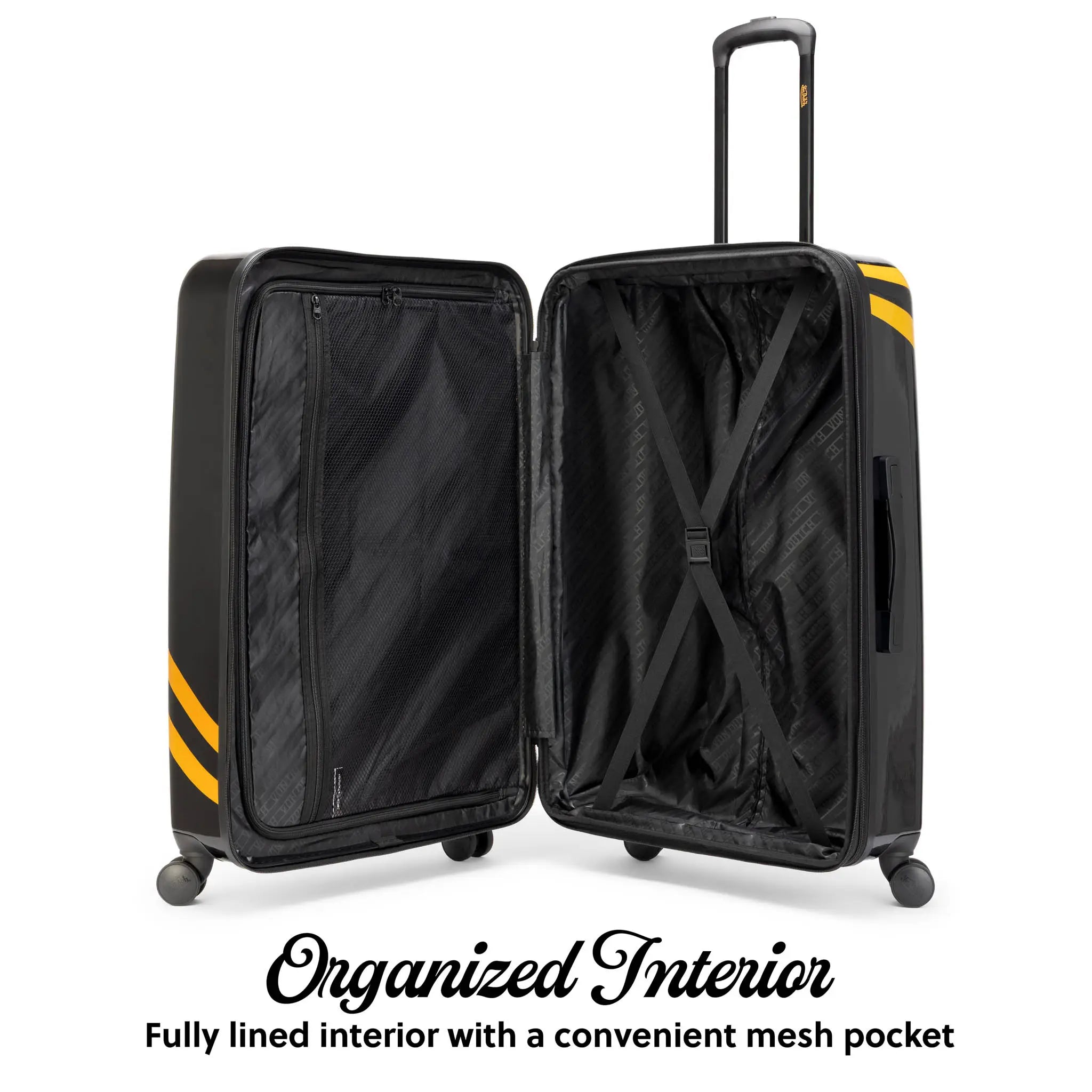 Kustom Kulture 3-Piece Expandable Hardside Spinner Luggage Set