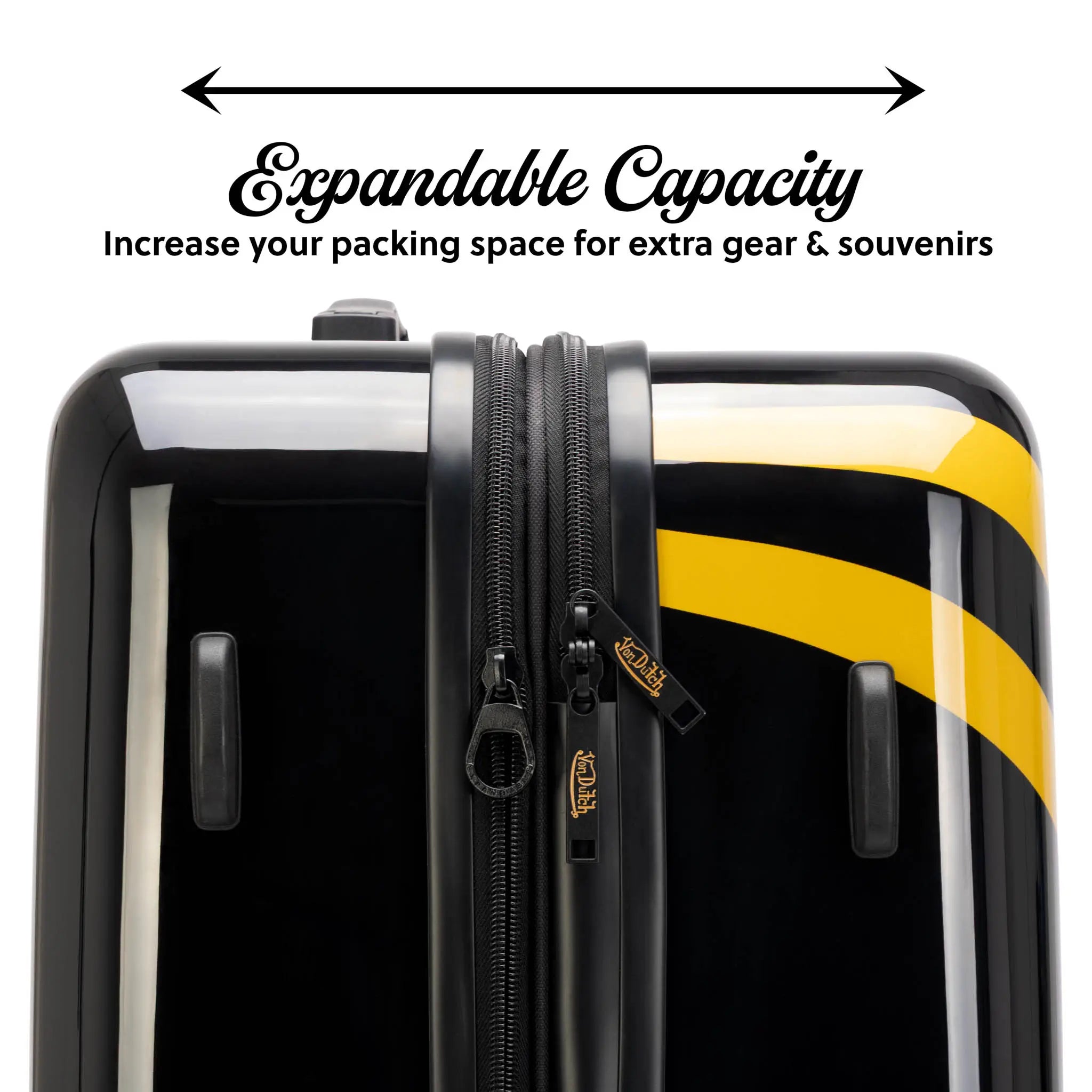 Kustom Kulture 3-Piece Expandable Hardside Spinner Luggage Set