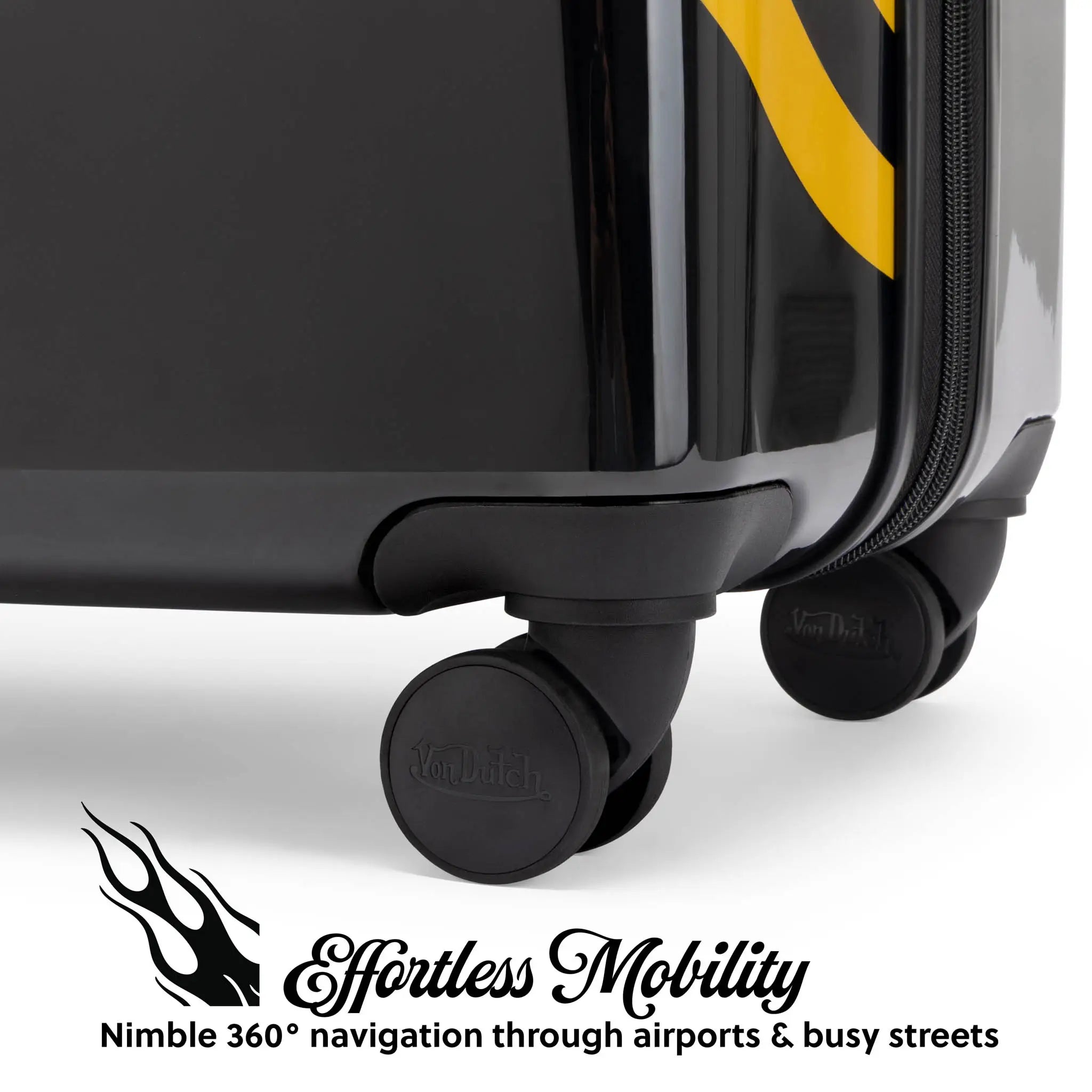 Kustom Kulture 3-Piece Expandable Hardside Spinner Luggage Set