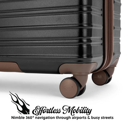 Retro Trek 3-Piece Expandable Hardside Spinner Luggage Set