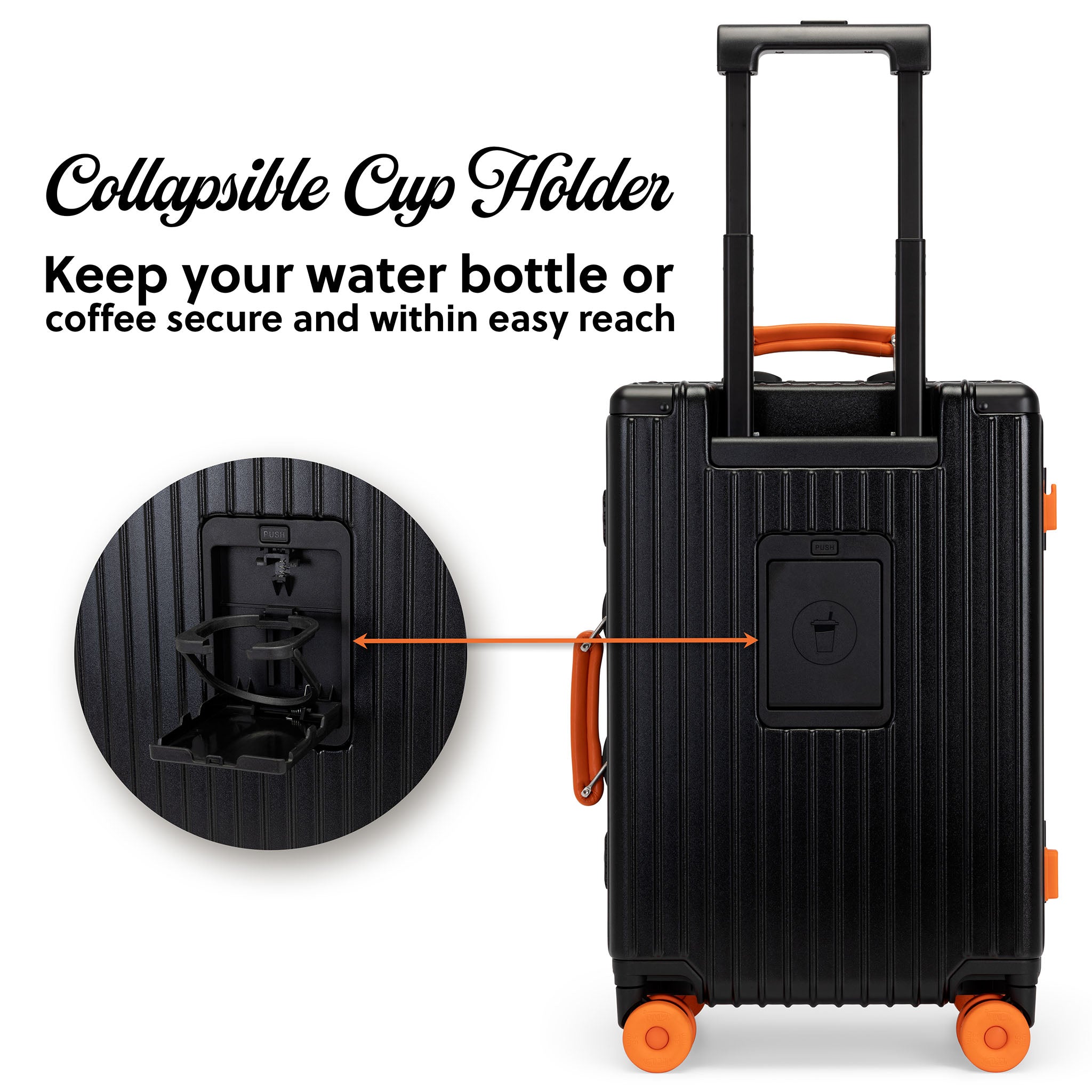 Cross Roads Polycarbonate Carry-on Suitcase with Aluminum Frame