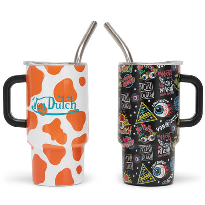 2 Piece Bold 3oz Stainless Steel Mini Tumbler Set