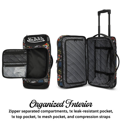 Jax Black 20" Carry-on Rolling Duffel