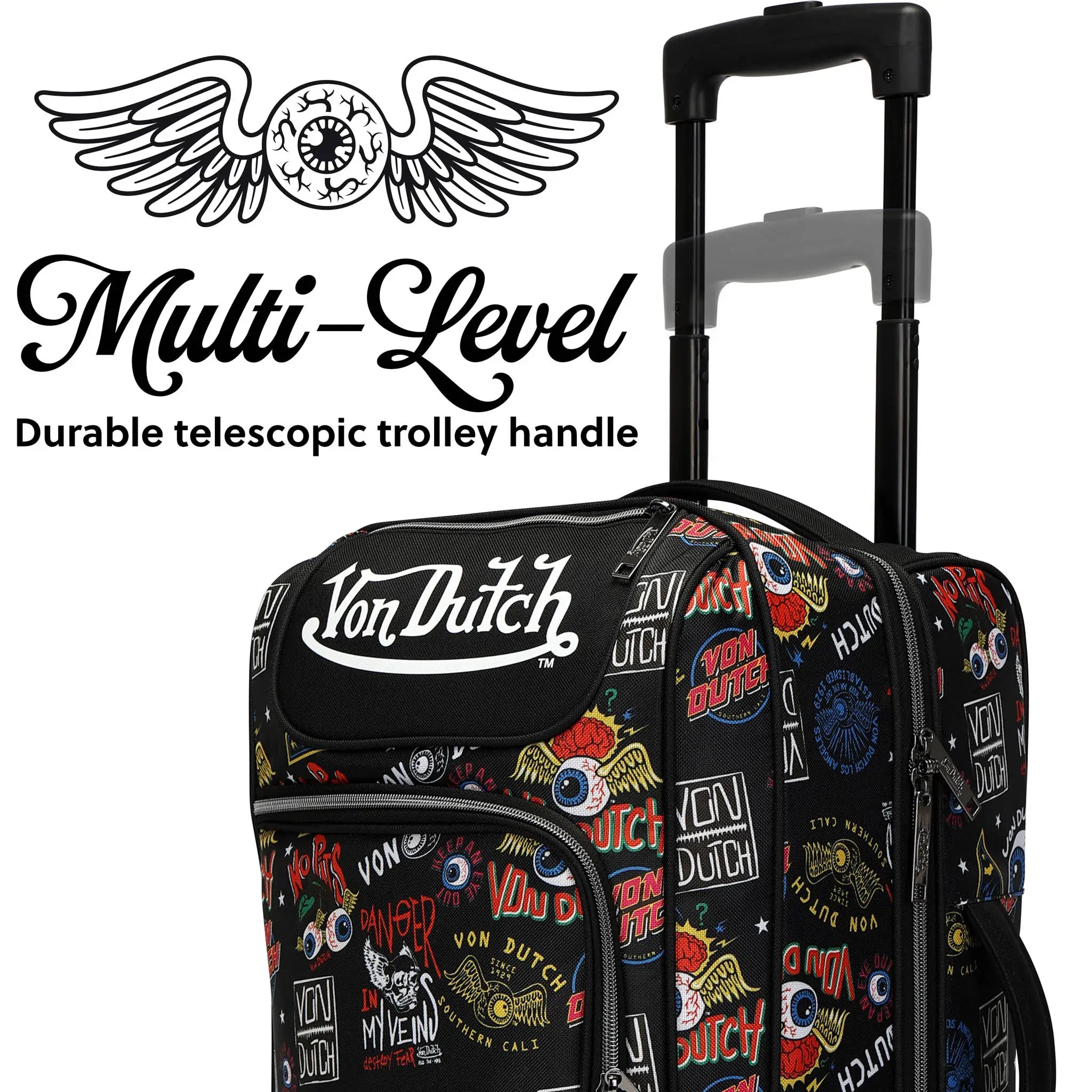 Jax Black 20" Carry-on Rolling Duffel