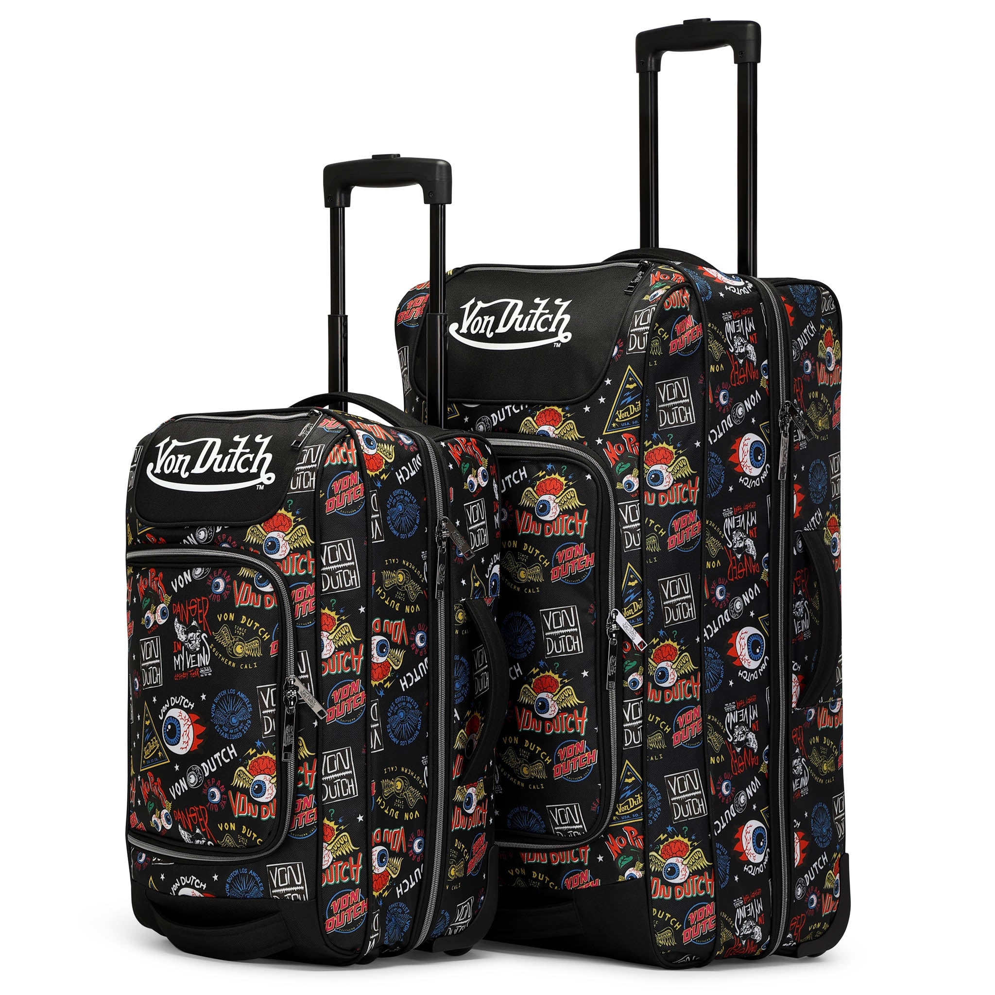 Jax Black 2-Piece Rolling Duffel Set