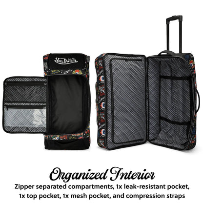Jax Black 2-Piece Rolling Duffel Set